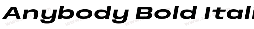 Anybody Bold Italic字体转换